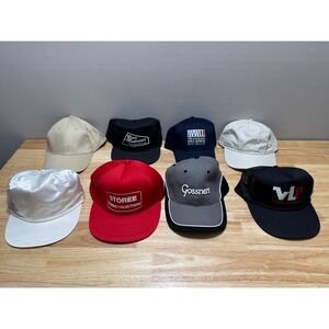 Vintage Trucker Hat Baseball Cap Lot of 8